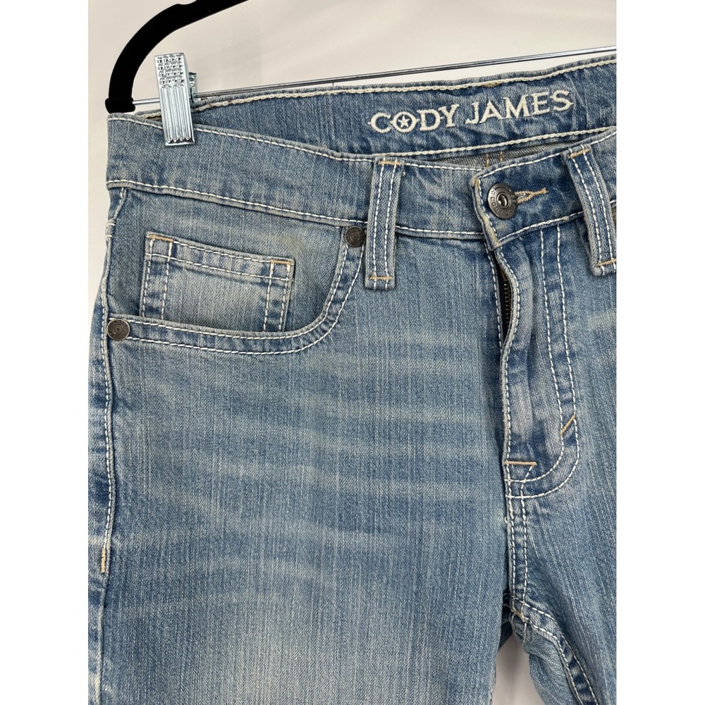 Cody James Mens Medium Wash Straight Leg Stretch Denim Jeans 32x34 RN138823 - Picture 3 of 6